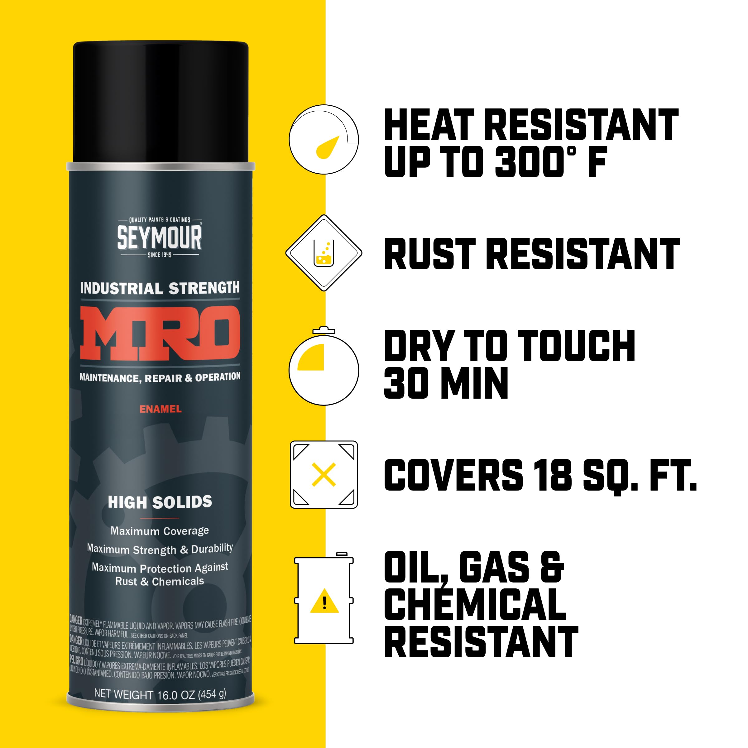 SEYMOUR 620-1450 Industrial MRO High Solids Spray Paint, Omaha